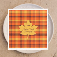 Plaid de Thanksgiving Maple