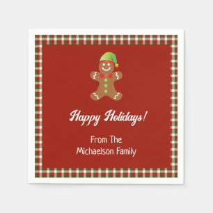 Serviette En Papier Plaid Holiday Cookie Baking Christmas