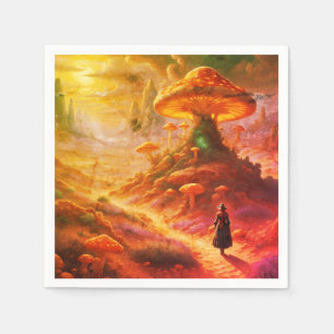 Serviette En Papier Planète de champignons magiques