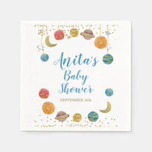Serviette En Papier Planètes Baby shower Espace Extérieur Parties scin