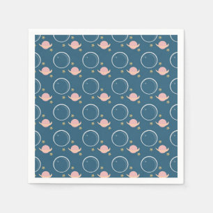 Serviette En Papier Planètes roses Lune Galaxie Filles Anniversaire