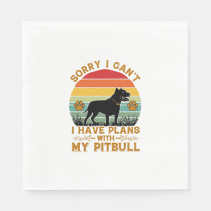 Serviette En Papier Plans de boîtier Chien Pitbull Rétro Coucher de so