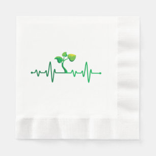 Serviette En Papier Plante Heartbeat - Botany Botanist Gardening Plant