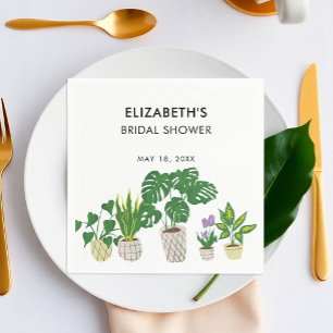 Serviette En Papier Plantes en pot Élégance de la verdure pour une dou
