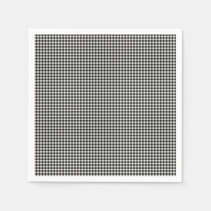 Serviette En Papier PLAQUES DE En vichy-PAPIER Noir-Blanc