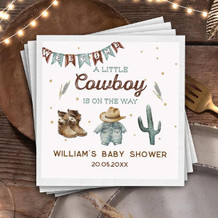 Serviette En Papier Plaques de papier Baby shower Rustique Wild West C