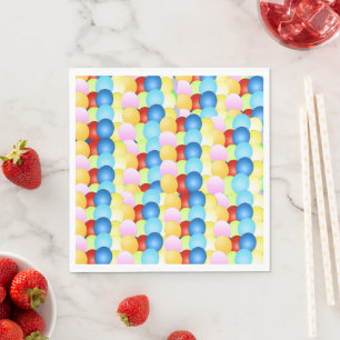 Serviette En Papier Plaques en papier de célébration de ballons joyeux