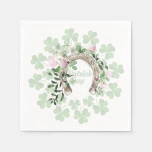 Serviette En Papier Plaques en papier Shamrock Lucky
