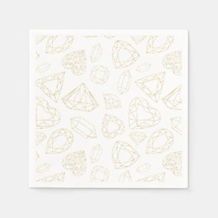 Serviette En Papier Plaques papier Gold Gem Bird Party