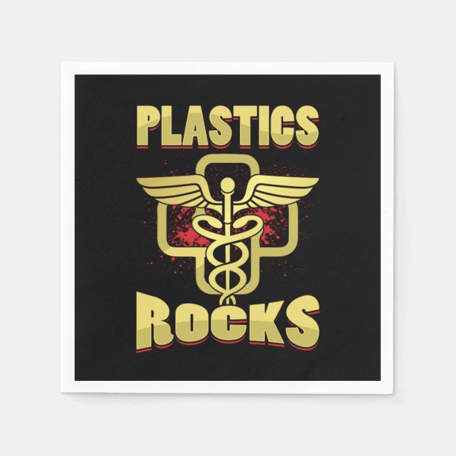 Serviette En Papier Plastic Rocks Plastic Surgeon Cosmetic Surgery Gif (Devant)