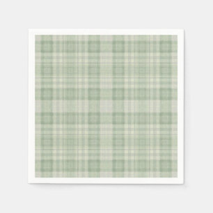 Serviette En Papier Plat vert sauge clair