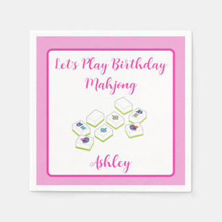 Serviette En Papier Play Birthday Mahjong PERSONALIZE