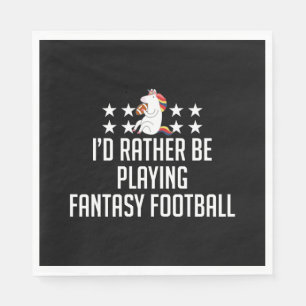 Serviette En Papier Playing fantasy football Unicorn