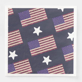 Serviette En Papier Pledge of Allegiance Flag