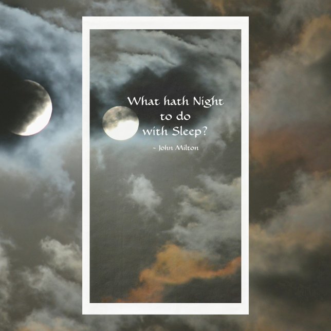 Serviette En Papier Pleine lune avec citation nocturne Mystérieuse (Créateur téléchargé)