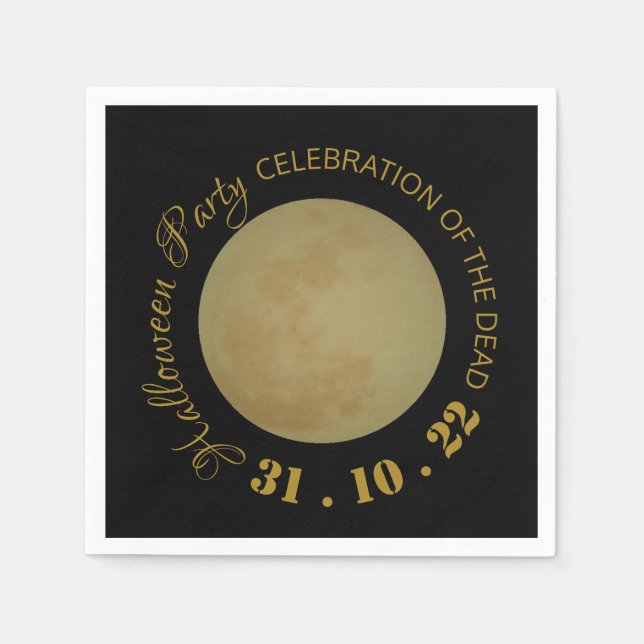 Serviette En Papier Pleine lune, Halloween Party Napkin (Devant)
