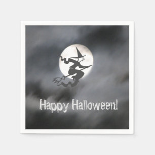 Serviette En Papier Pleine lune sorcière