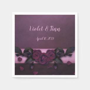 Serviette En Papier Plum Roses