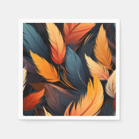 Plumes bleues orange