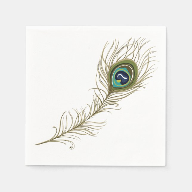 Serviette En Papier Plumes de paquetage (Devant)