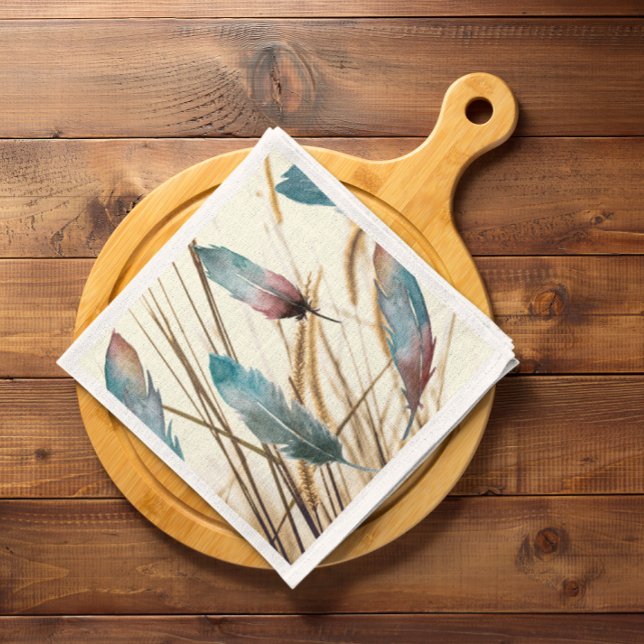 Serviette En Papier Plumes et herbe (Créateur téléchargé)