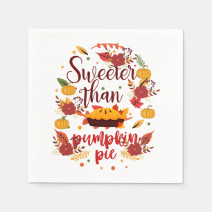 Serviette En Papier Plus doux que Citrouille tarte Thanksgiving  
