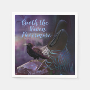 Serviette En Papier Plus jamais, le cimetière de Corbeau Napkins Hallo