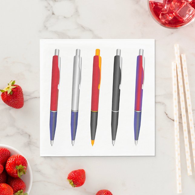 Serviette En Papier Plusieurs stylos (Créateur téléchargé)
