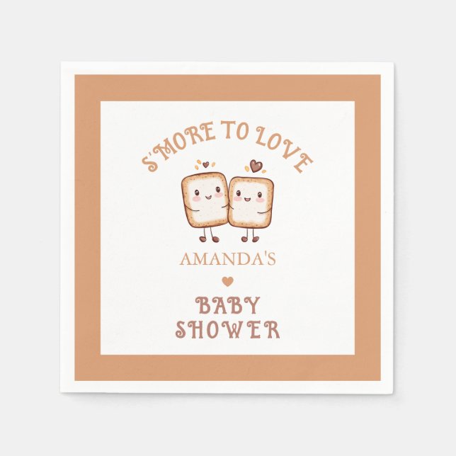 Serviette En Papier Plutôt pour aimer Baby shower aventure (Devant)