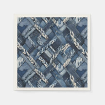 Poche Et Tresses En Denim Distressé Sombre