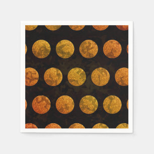 Serviette En Papier Poche noire et orange