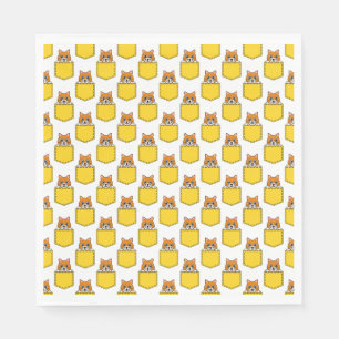 Serviette En Papier Pocket Pet Cat Motif