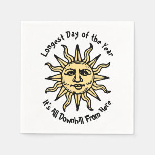 Serviette En Papier Poème Solstice d'été