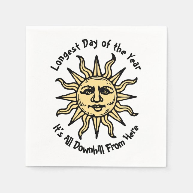 Serviette En Papier Poème Solstice d'été (Devant)