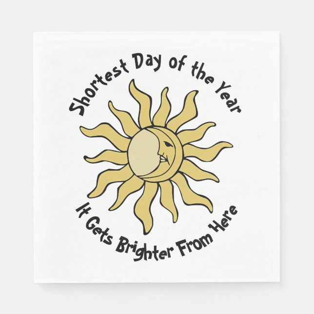 Serviette En Papier Poème Solstice d'hiver (Devant)