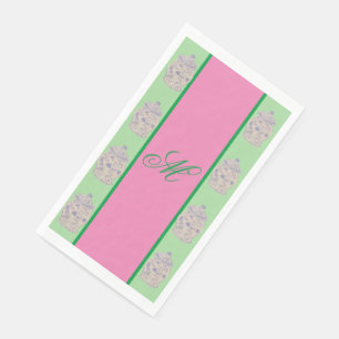 Serviette En Papier Poignée Chinoiserie Peinte à la main Ginger jarr