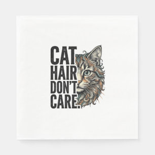 Serviette En Papier Poils De Chat Peu Importe Gravure Vintage T-Shirt