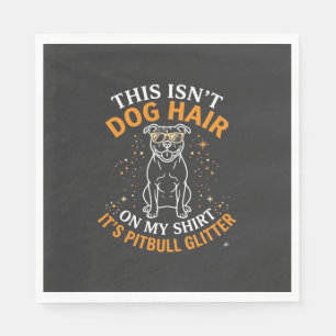 Serviette En Papier Poils de chien Pitbull Paillettes Lunettes de sole