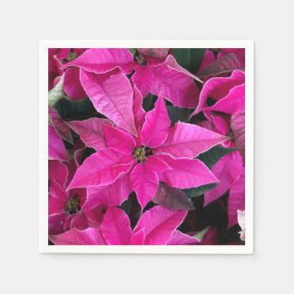 Serviette En Papier Poinsettia rose foncé
