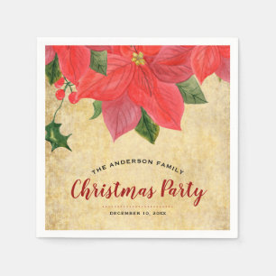 Serviette En Papier Poinsettia russe Fête de Noël