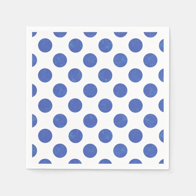 Serviette En Papier Point bleu (Devant)