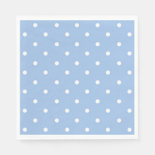 Serviette En Papier Point Polka bleu et blanc