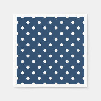 Serviette En Papier Point Polka bleu marine