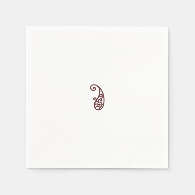 Serviette En Papier Point rouge (Devant)