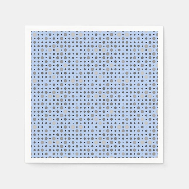 Serviette En Papier Pointe Polka 01.Gray Lblue BG (Devant)