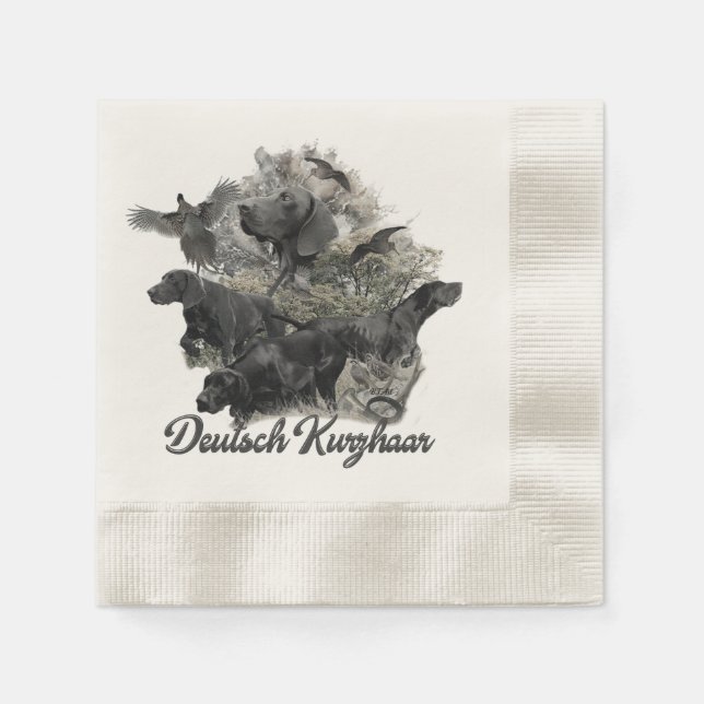 Serviette En Papier Pointeur court allemand (Devant)