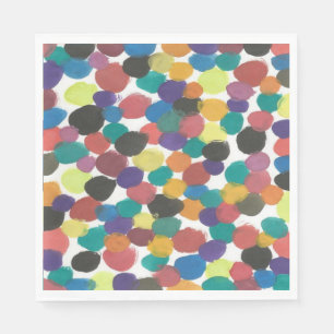 Serviette En Papier Points colorés
