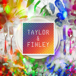 Serviette En Papier Points Festifs Arc-en-ciel Cool amusant Gay pride
