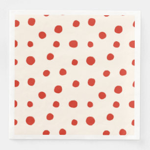 Serviette En Papier Points rouges d'été