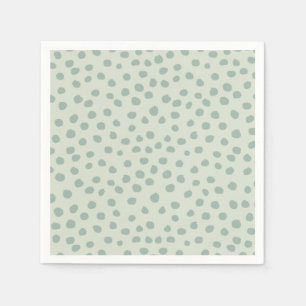 Serviette En Papier Points Sage Green